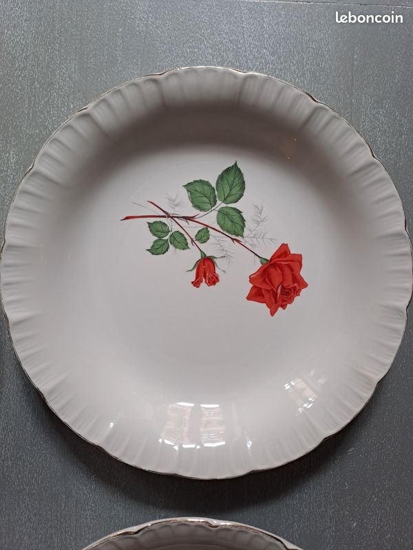 Lot de 4 assiettes creuses Digoin Sarreguemines Sévigné (image 3)