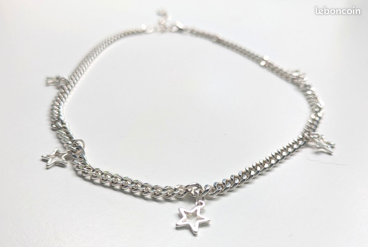 Chaîne étoiles en argent (image 3)