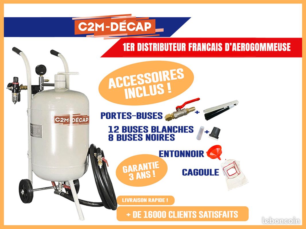 Sableuse Aérogommeuse Décapage Précis AEROCAP C2M Play – (image 2)