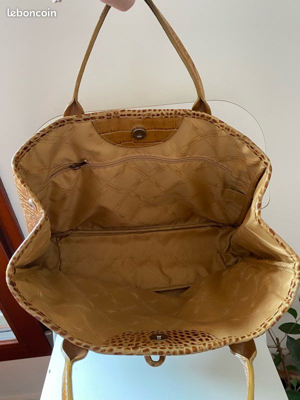 Lot 2 sacs Longchamp cuir embossé crocodile – Très bon état (image 9)