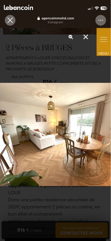 Appartement 2 pièces 45 m² · à Bruges · 45 m² · 816 €/mois