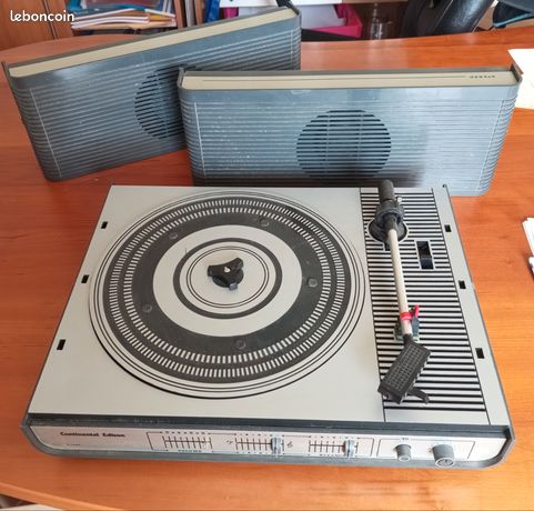 Tourne-Disque Vinyle Vintage Portable Phonographe 33/45/78RPM Platines