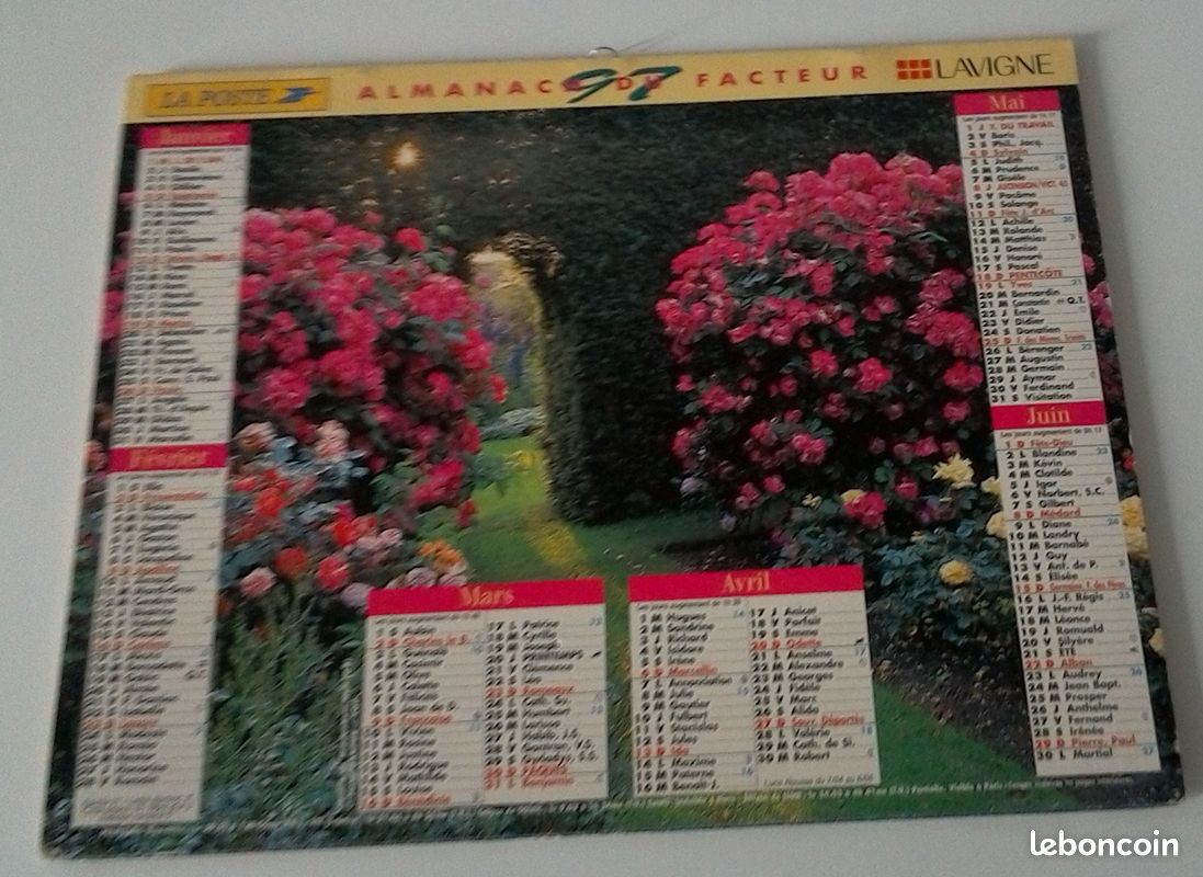 Calendrier La Poste 1979 - Vintage Original, Collection