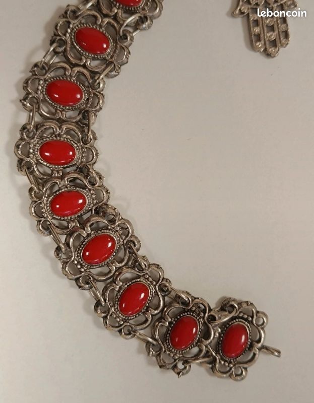 Bracelet En Argent Massif - Poinçon Minerve Et Créateur - Occasion - Très Beau Travail