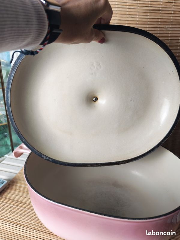 🌸 Cocotte ovale La Mama Le Creuset par Enzo Mari 33 vintage rose dégradé 🇫🇷 (image 4)