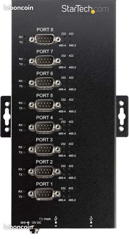 Hub industriel USB vers série RS232 / RS422 / RS485 à 8 ports - NEUF (image 1)