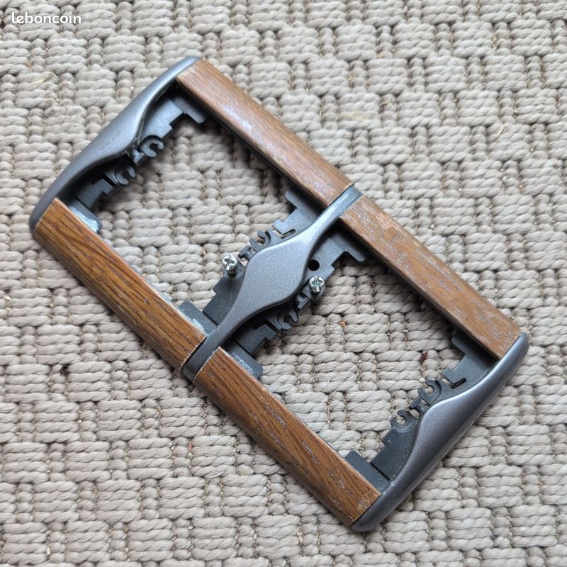 Plaque Double Legrand 85327 Horizontal Sagane Xelio 2 Prise Interrupteur Bois 3 (image 2)