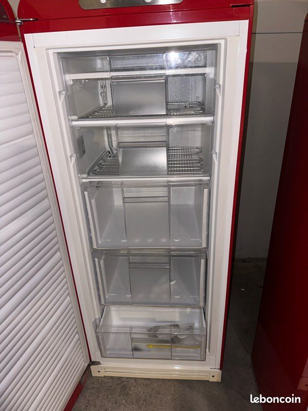 Smeg Combi frigo congélateur FAB50RRD5 Rouge - Meilleur prix, livraison
