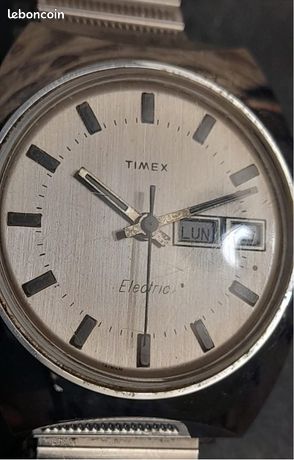 Montre Bracelet TIMEX ELECTRIC WATERPROOF Ancienne / Vintage - Pour Homme - Occasion - Modèle Rétro