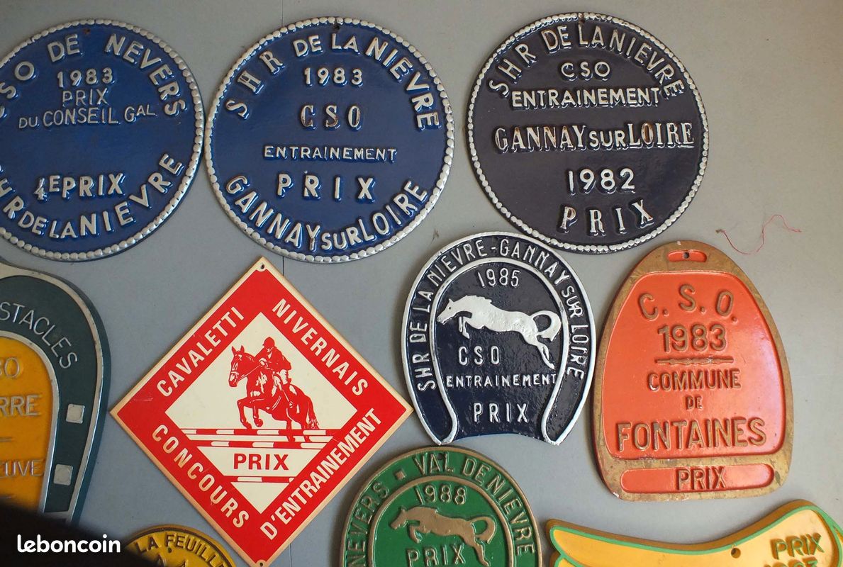 CHEVAUX PLAQUE CONCOURS HIPPIQUE 8eme Prix coupe de