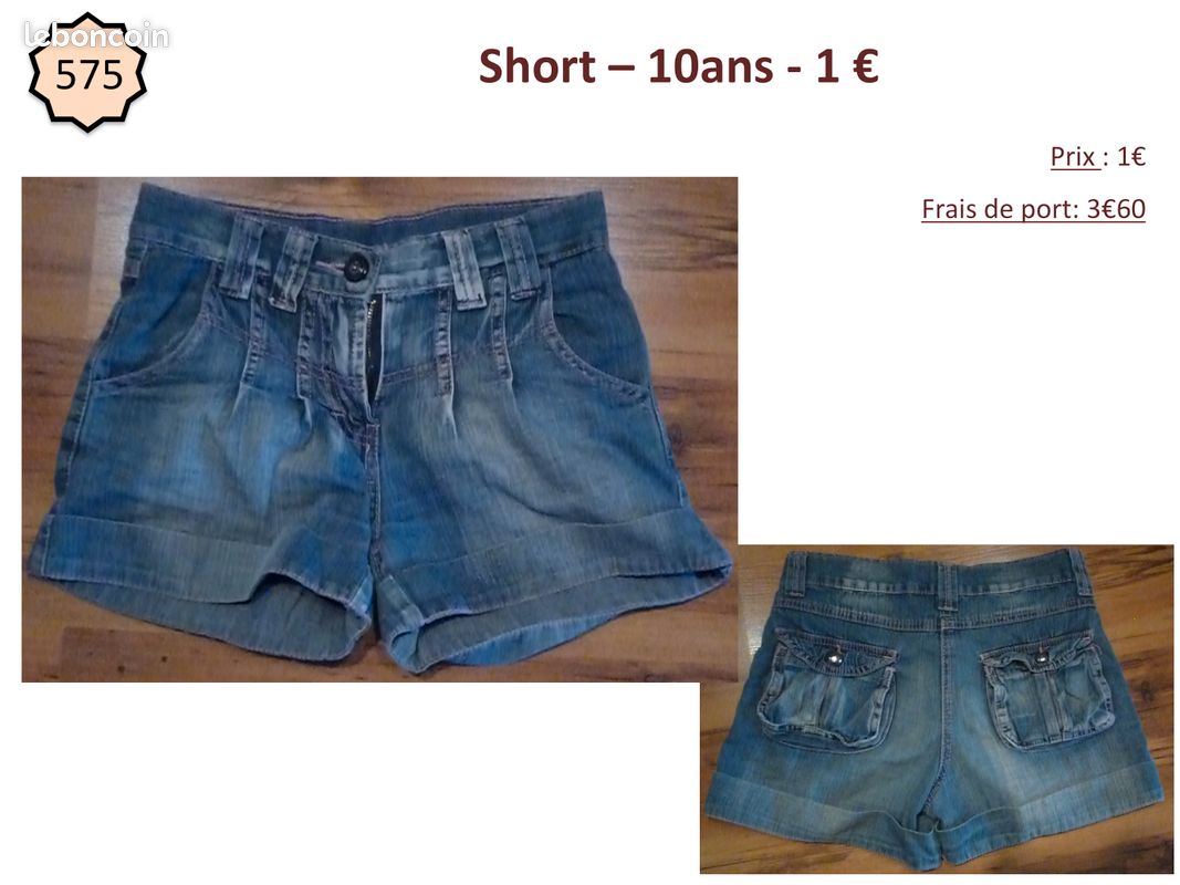 Short fille 10ans (image 1)