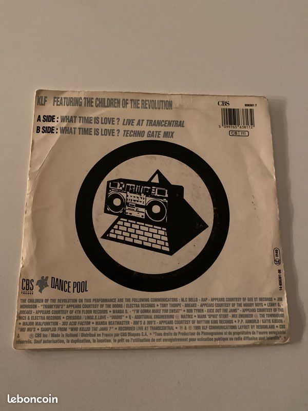 Vinyle 45T- KLF-what time is love? (image 2)