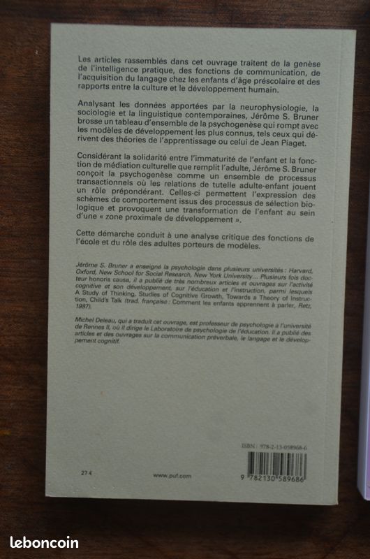 Lot de 3 livres BRUNER Pédagogie de l'enfant/Psychologie/Didactique des langues (image 3)