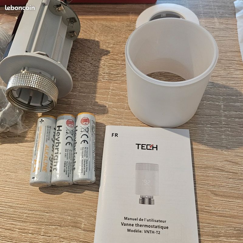 Lot de 2 tête thermostatoque connecté tech neuf + passerelle zigbee tech neuf (image 2)