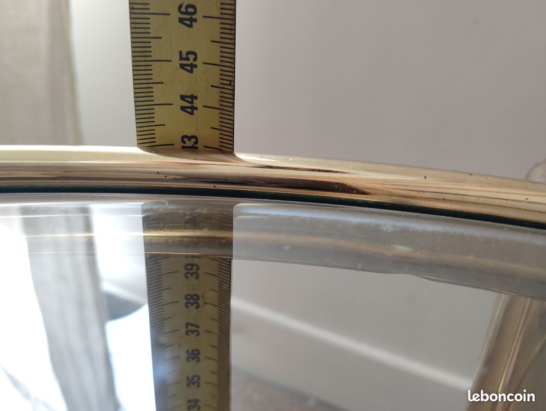 Table Basse Pivotante en Laiton & verre dans le style de Milo Baughman, 1970s (image 8)