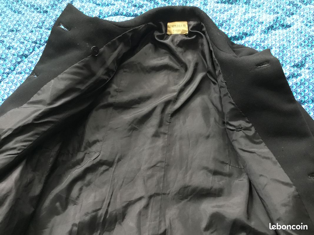 Manteau ancien vintage Lempereur Paris noir femme taille 38 (image 4)