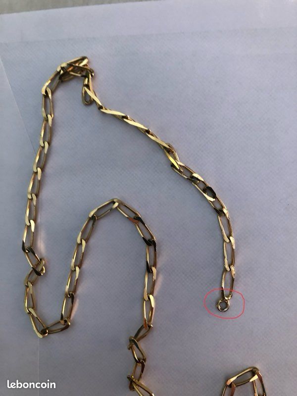 Collier Chaîne Plaqué Or Avec Motif Cheval - Tour De Cou 50 Cm, Neuf Avec étiquettes