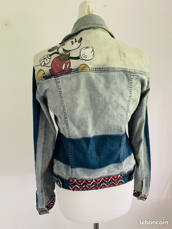 Biker Jacket Jeans Jacke Desigual Desigual Veste Jean Mickey Veste