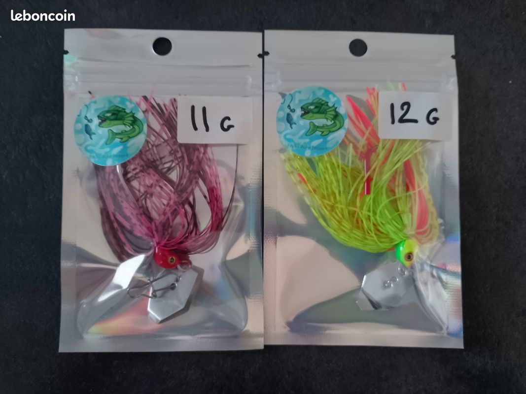 Pêche lot de 4 leurres Chatterbait panachés (image 2)