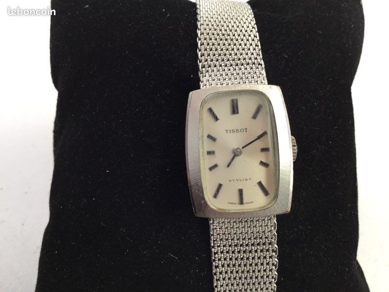 Montre Vintage TISSOT STYLIST Mécanique Femme - Années 60, Argenté, Mouvement Suisse