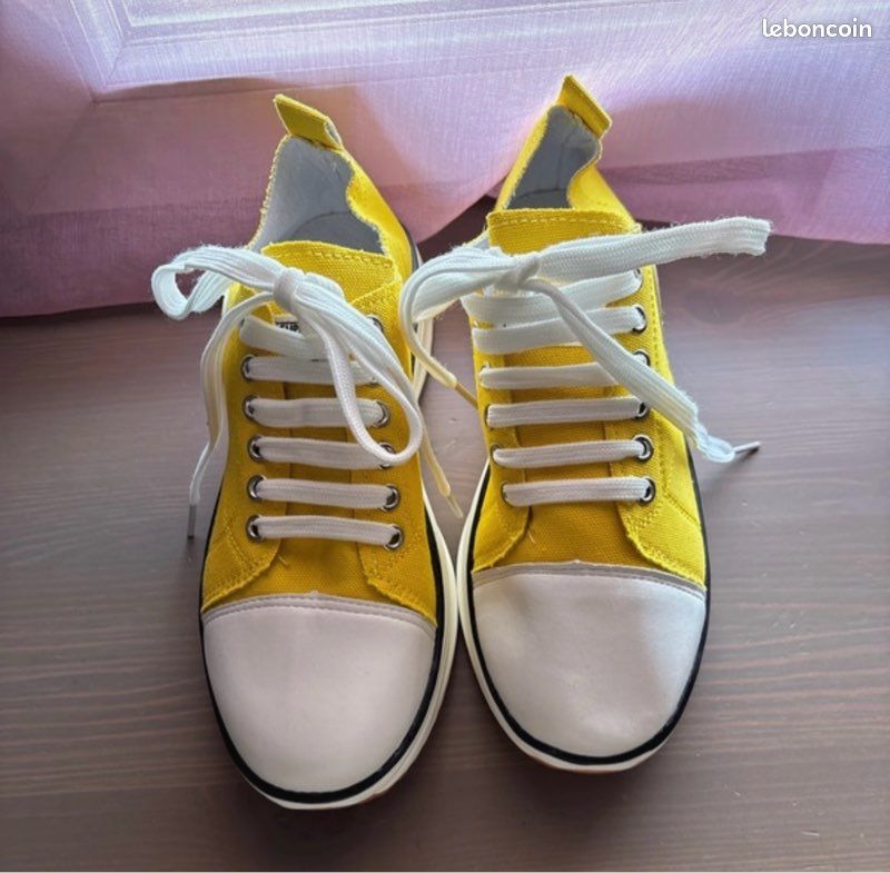 Basket Espadrilles Jaune Moutarde Basket Chaussures - Main Image