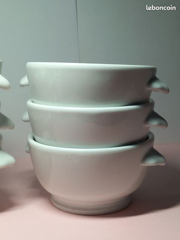 6 Bols à gratinée en porcelaine blanche « PILLIVUYT » (image 2)