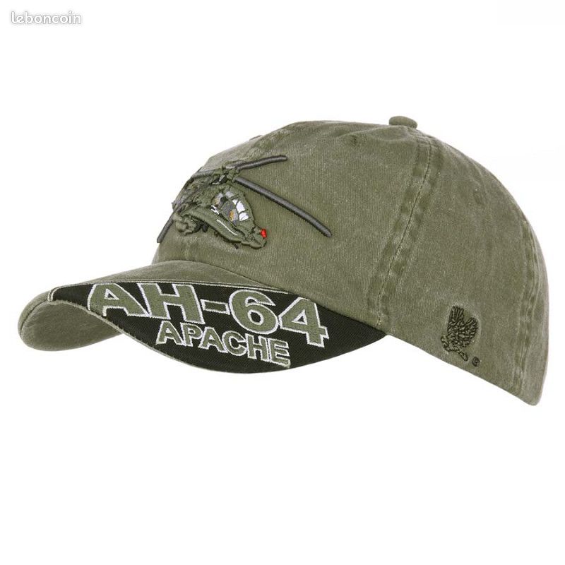 Casquette de Baseball : AH-64 Apache , délavée (image 1)