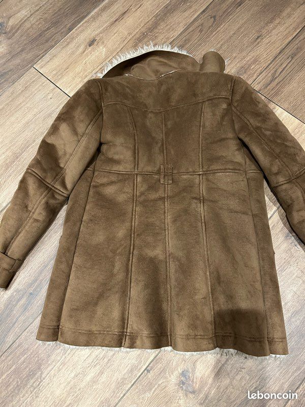 Manteau daim et fourrure femme Vêtements