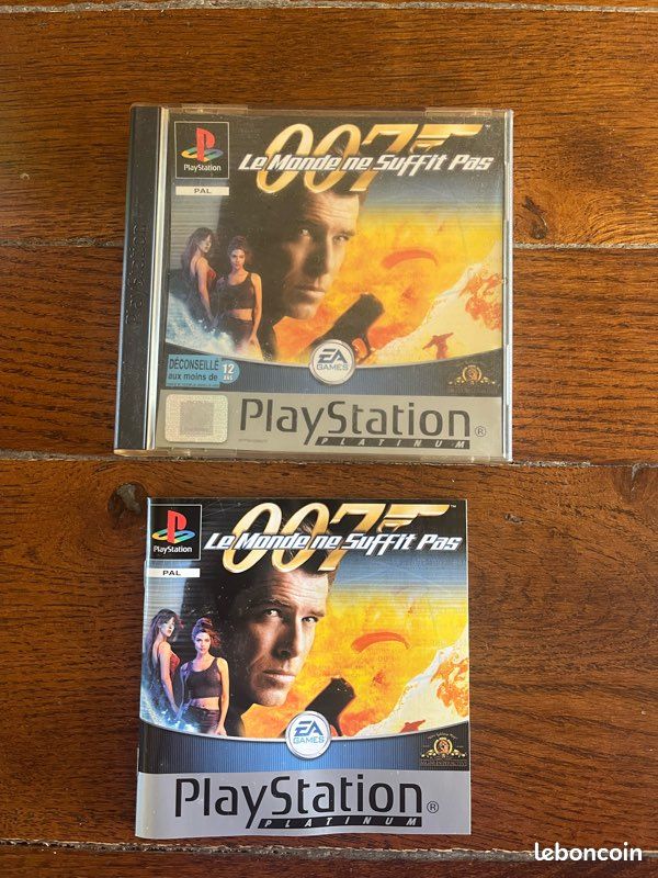 007 le monde ne suffit pas sony playstation 1 (ps1 platinum) pal-fr (complete - (image 1)