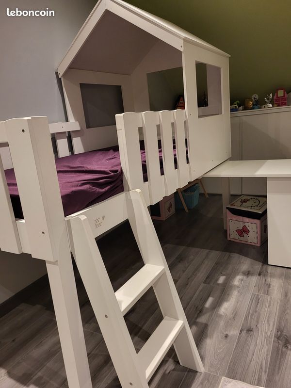 Lit princesse avec bureau (image 3)