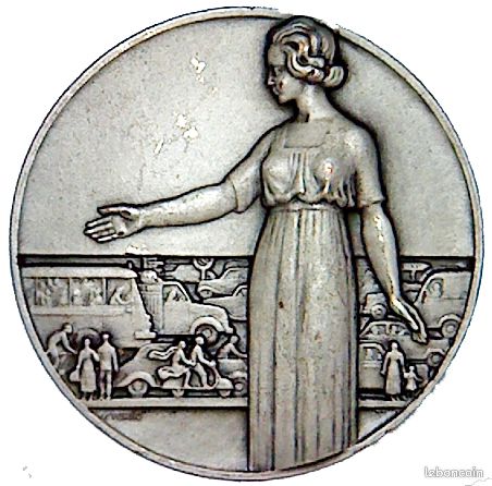 Ancienne Médaille Prévention Routière – Bronze – Vintage