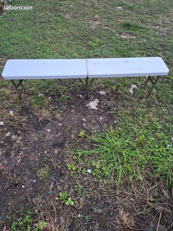 Banc De Pêcheur Pliable Ancien - Zinc - Dimensions 47x37x27 Cm