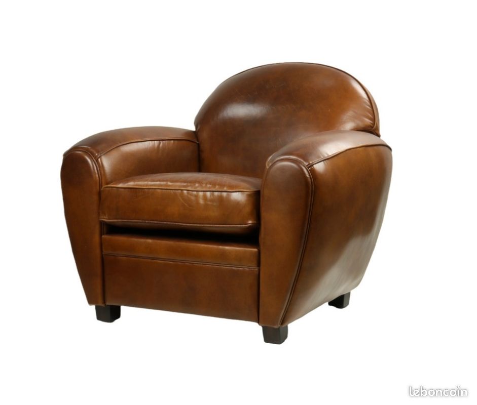 Fauteuil Club en cuir (Neuf) - Decoduweb (image 3)