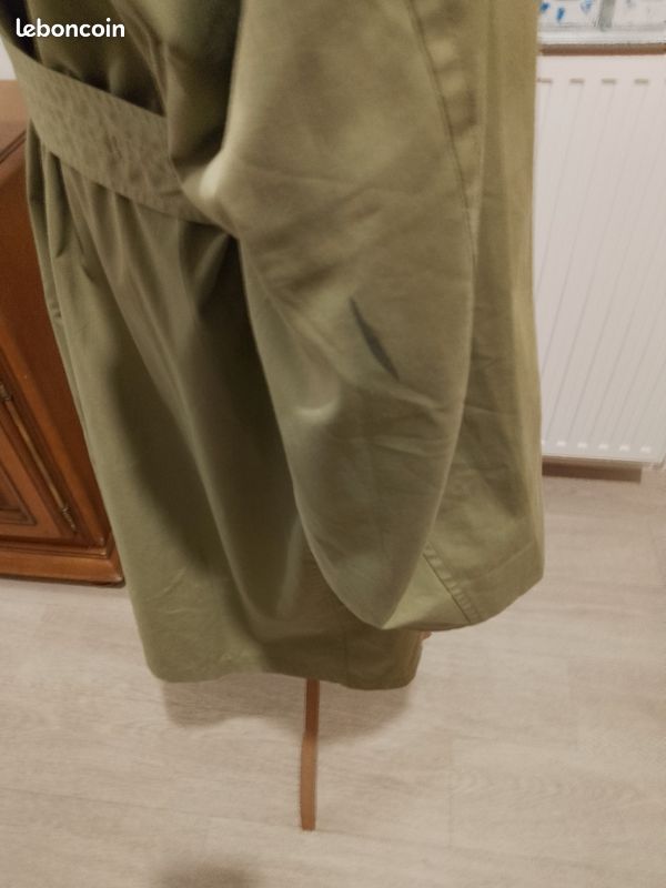 Manteau Militaire Vintage – Kaki – Gabardine Shiff & Co – Taille 32/33 – Daté 1949