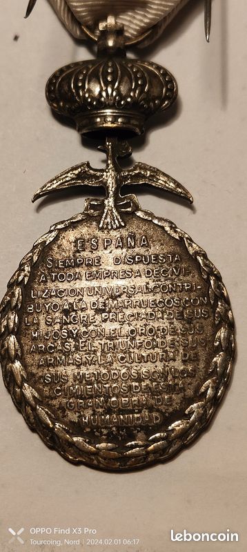Médaille de la Guerre du Rif Marocain (image 4)
