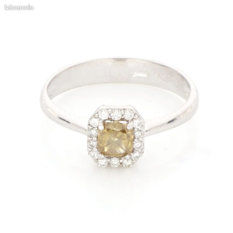 Bague en or blanc 18k et diamants (image 2)