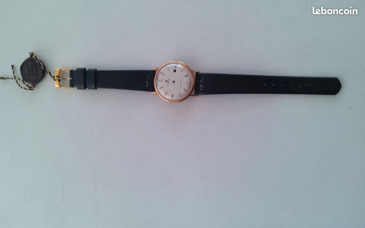 Cadran Montre Lip Vintage Gris Index Blanc Peint Electronic Plat Pièce Mouvement