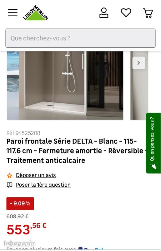 Paroie de douche coulissante (image 3)