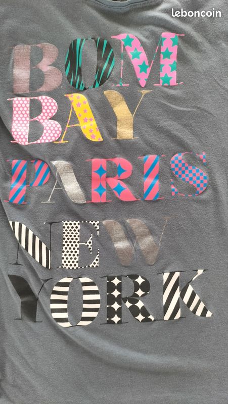 Tee-shirt shirt Paris New York taille S (image 3)