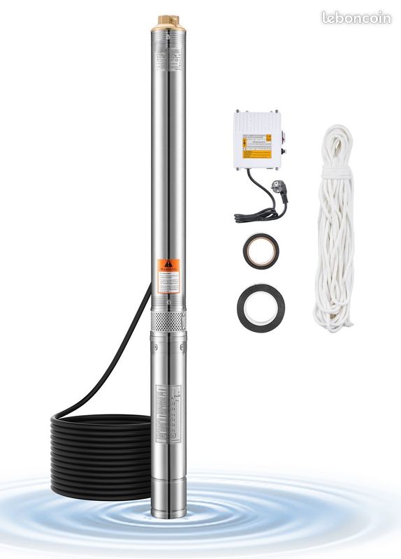 Mini Pompe Électrique De Forage 2000 L/h – Avec Tuyau 2m 3/4", Pompe Rapide Pour Perceuse, Idéale Maison Jardin Atelier Camping