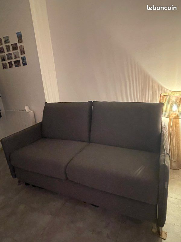 Canapé convertible gris poltrone sofa 1,72m (image 2)