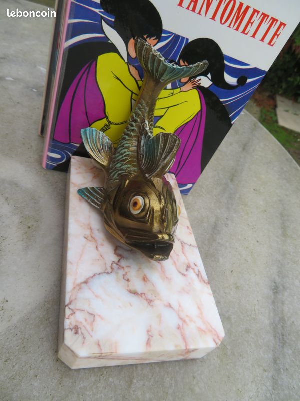 Paire De Serre-livres Art Déco En Régule Sur Socle Marbre - Représentation De Faisans - Occasion