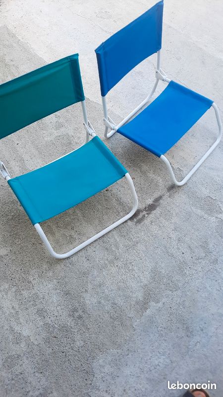2 Chaises basse pliante (image 1)
