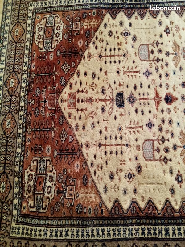 Tapis persan Abadeh noué main 128x196 (image 2)