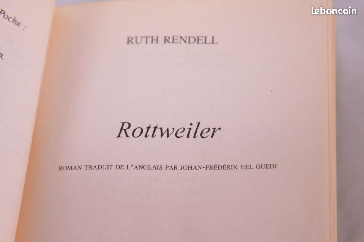 Rottweiler de Ruth Rendell, ed Livre de Poche de Février 2007 (image 4)