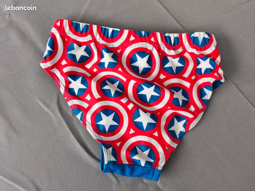 Maillot Super Héros Enfant Maillot De Bain 2 Pièces Garçons Avengers - Iron Man, Hulk, Captain America - Licencié Marvel - Protection UV Maillot Garçon Marvel