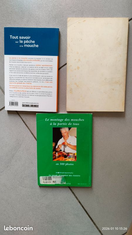 Lot De 2 Livres Anciens Sur La Pêche à La Mouche : Techniques Et Montage
