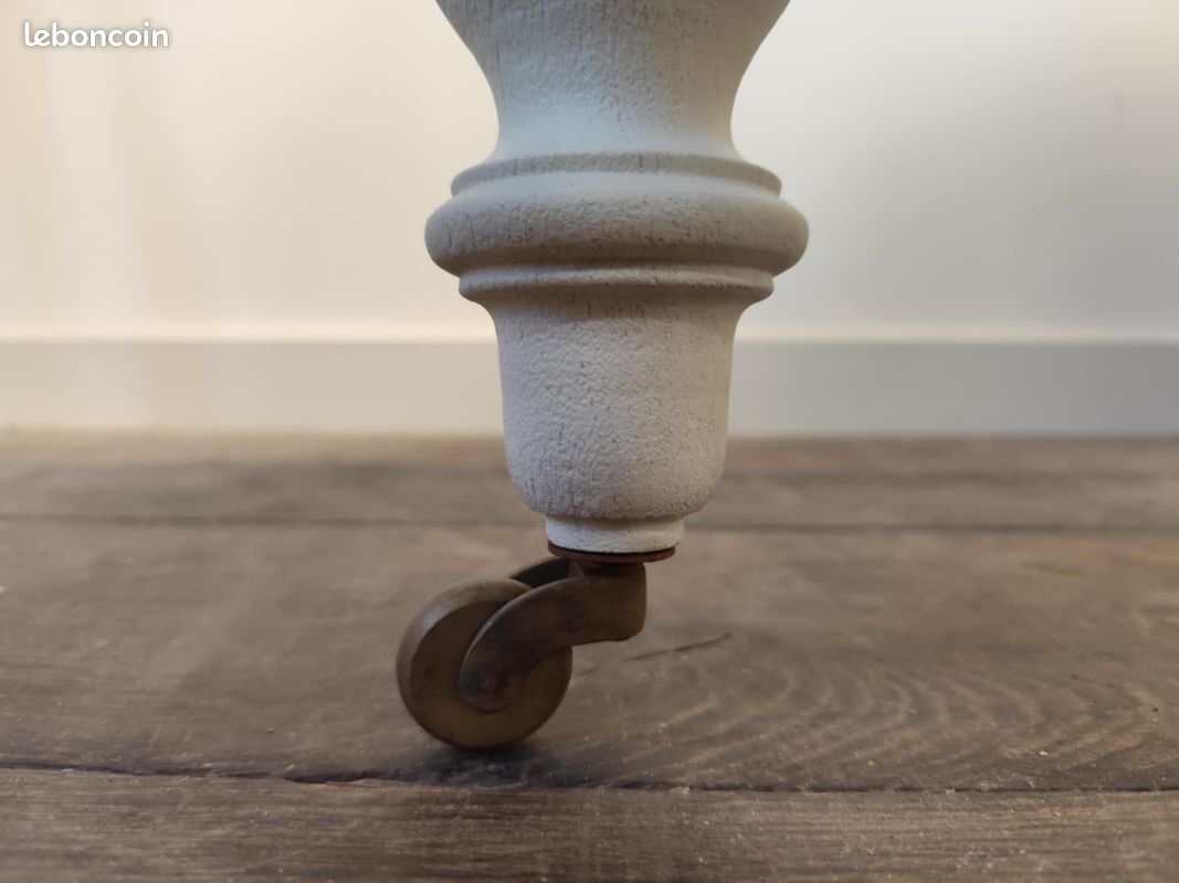Table d'appoint en noyer deux en une convertible en console bois massif (image 16)