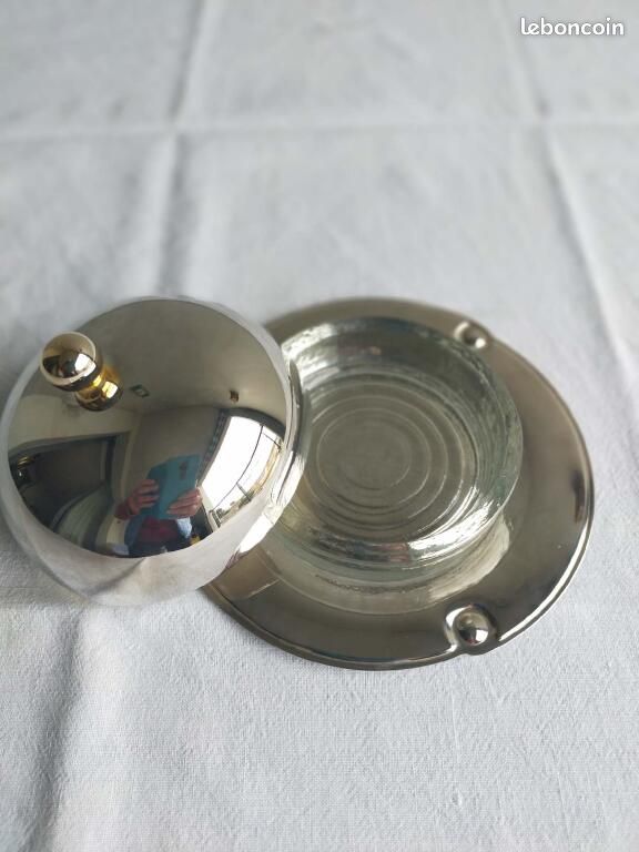 Boîte Beurrier / Cloche à Beurre En Métal Argenté – Poinçon EPNS – Occasion