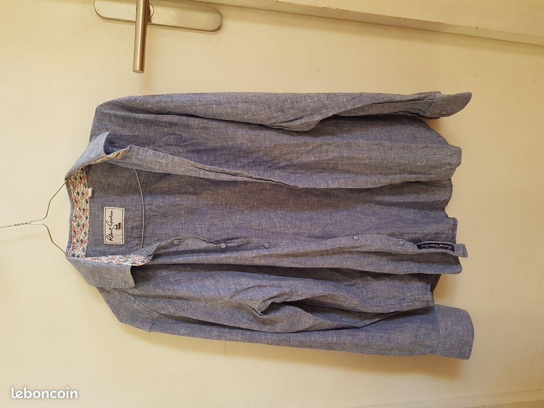 Chemise Homme Robert Graham Taille 2XL Coupe Ajustée Rayée Framboise - Neuf Avec étiquette
